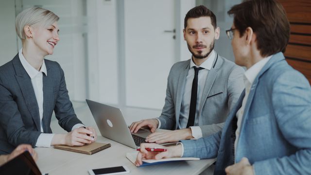 Corporate team meeting